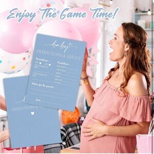 5for$10 Predictions & Advice Baby Shower Game Kit - Blue 30 Double-Sided Fill In